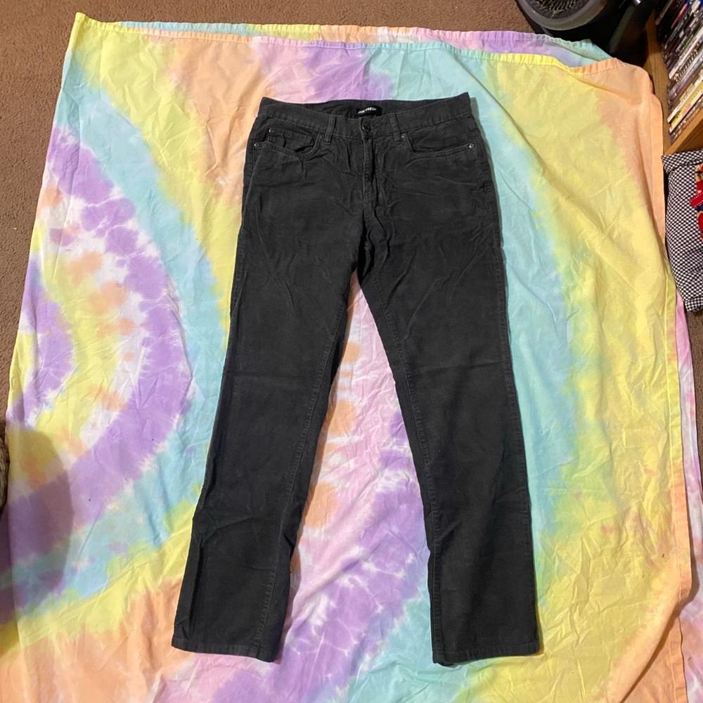 Joe Fresh Dark Gray corduroy Slim Straight Pants